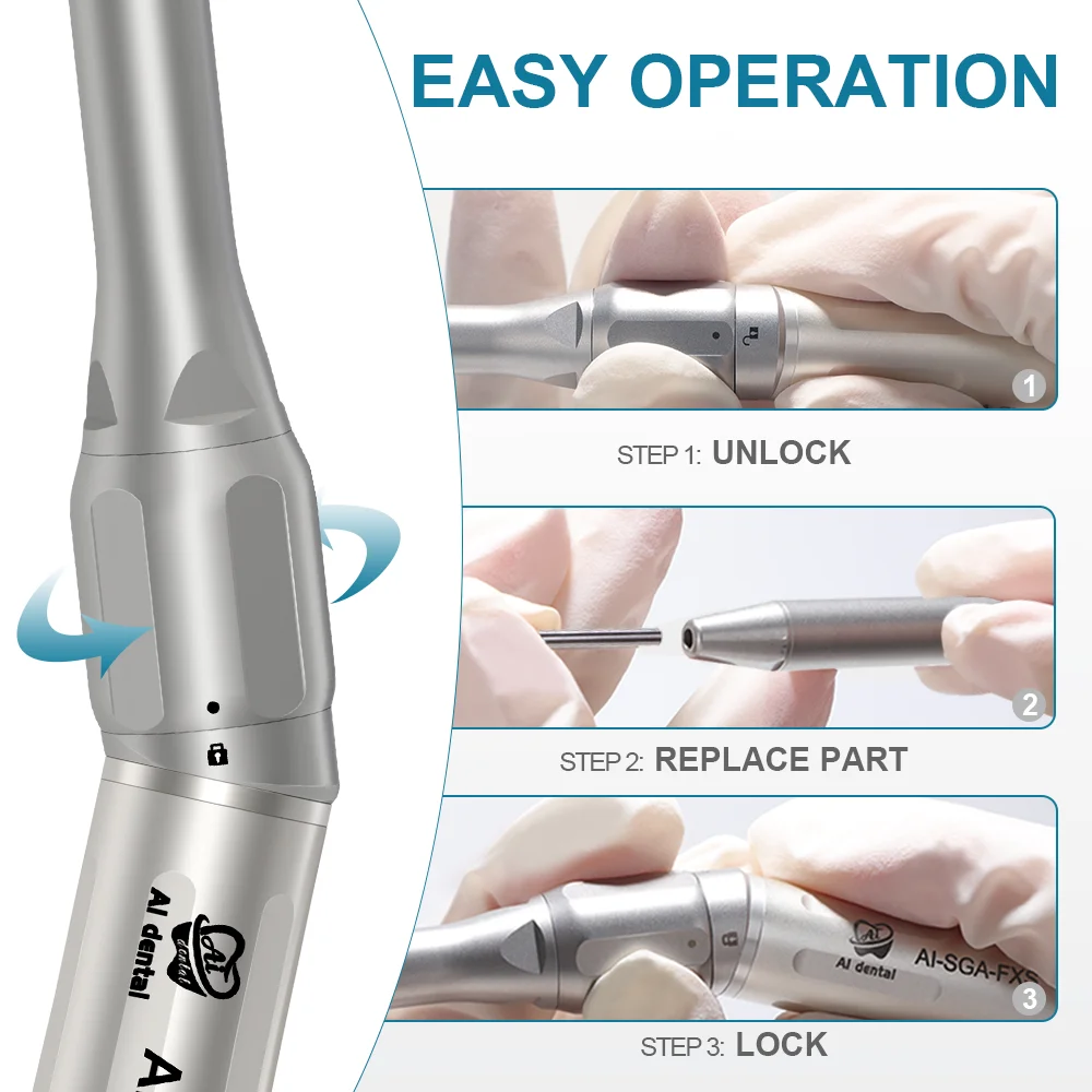 FX Series Micro Surgery Handpieces Dental Straight  Nose 20˚ Angle Handpiece Clinical Accessories Non-Optic