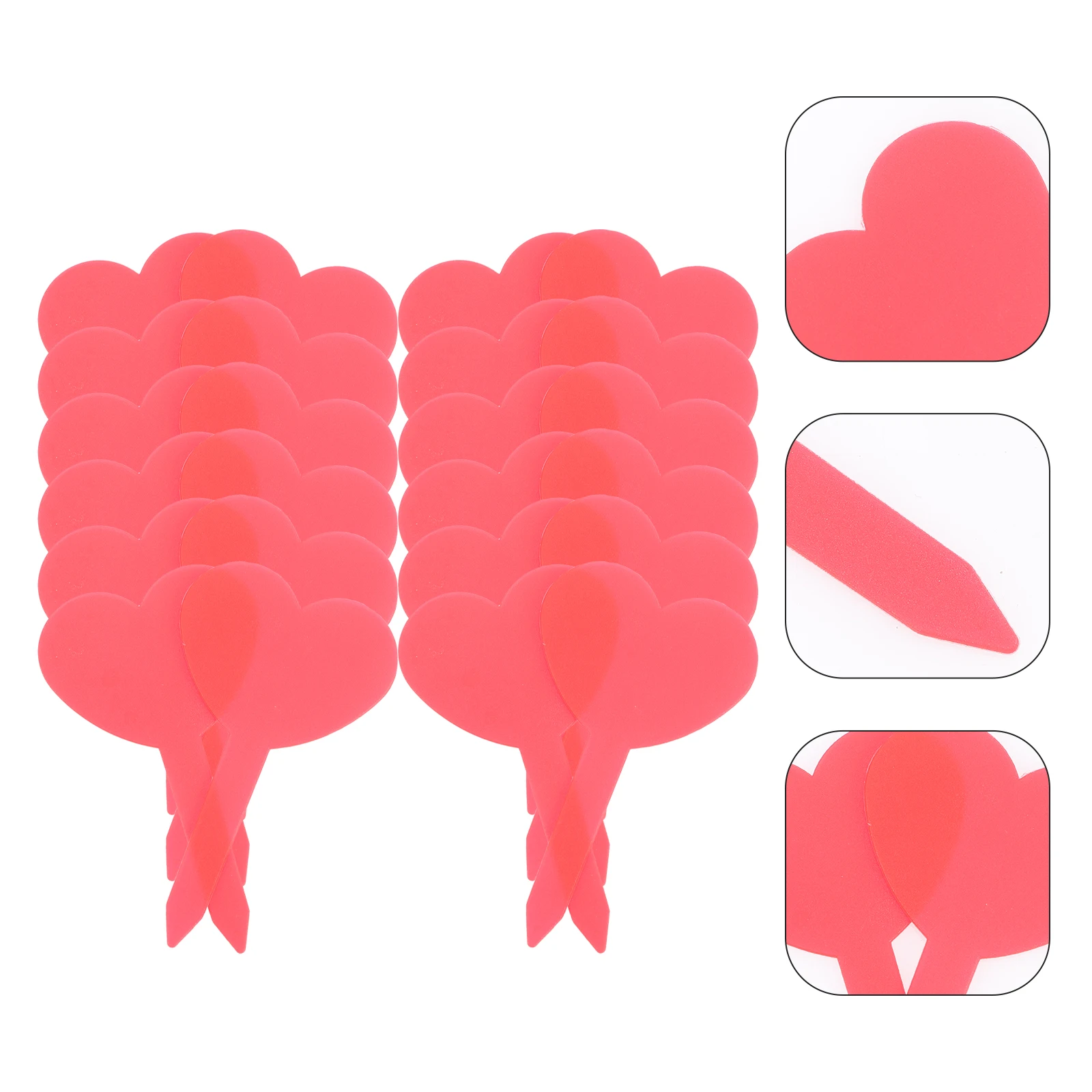 

100 Pcs Plant Gardening Labels Sign Plates Colorful Compact Marker Markers Tags Red Reusable