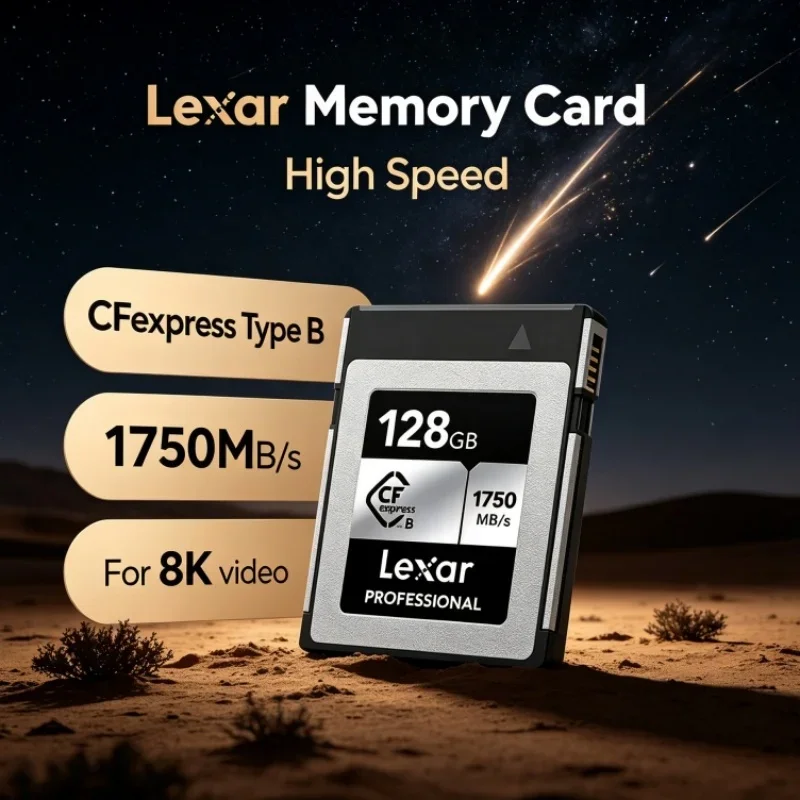 Lexar CFexpress Type B Memory Card Read 1750MB/s 512GB Storage Card CF express Type B Card 128GB 256GB For Videographers