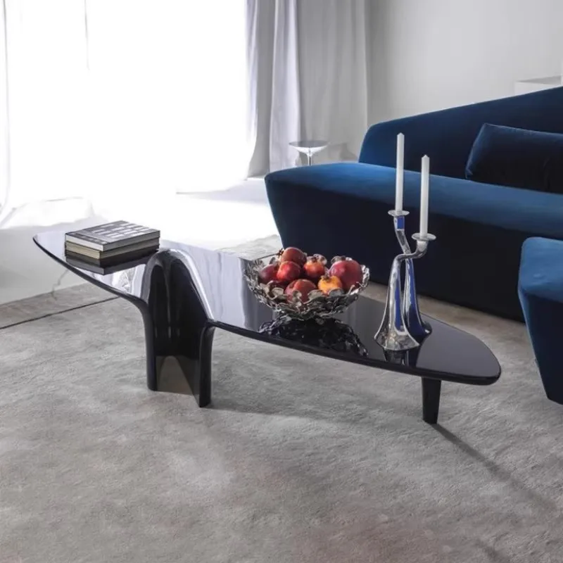 

Nordic piano paint coffee table rectangular edge coffee simple modern art corner tea table complete