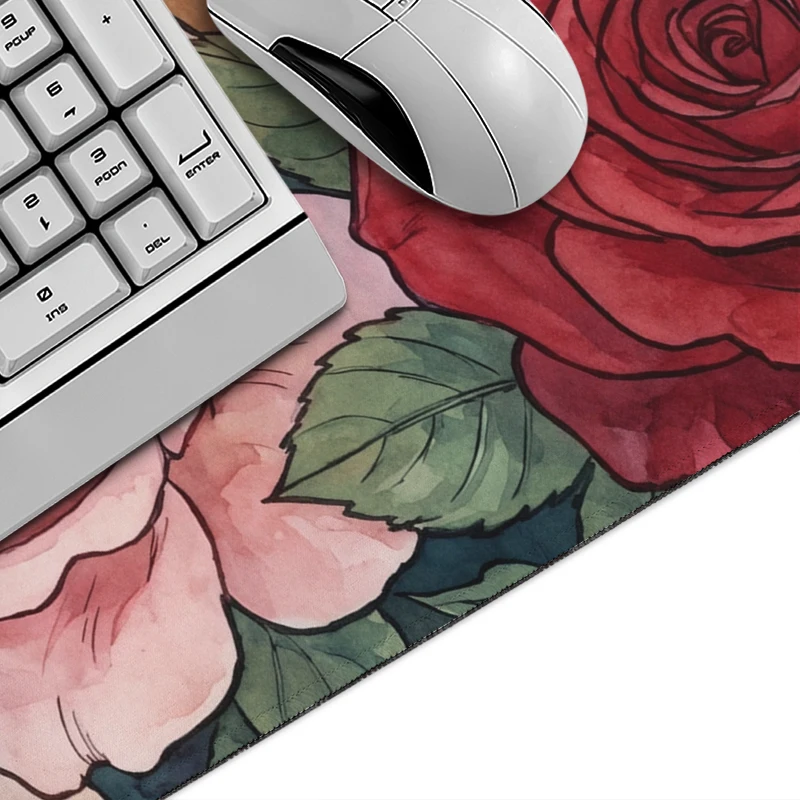 Mouse Pad Orange Cat Rose Gamer XL New HD Custom Mousepad XXL keyboard pad Non-Slip Soft Carpet Natural Rubber Laptop Mouse Mats