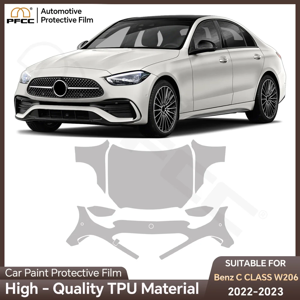 

Pre-cut TPU For Mercedes Benz C Class W206 2022 2023 Paint Protection Film Clear PPF Car Body Anti-Scratch Resistant Invisible