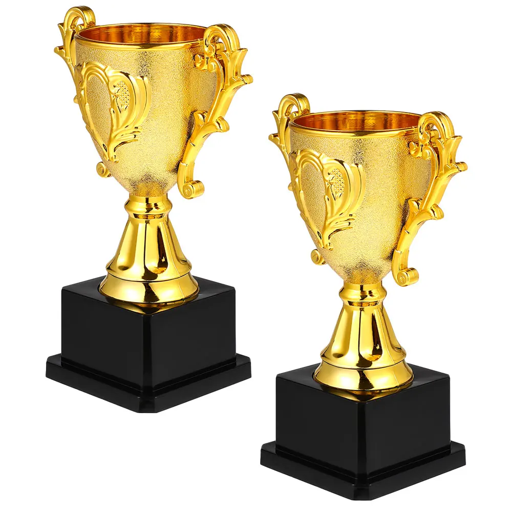 

2 Pcs Children Kid Trophy Props Small for Kids Music Award Trophies Plastic Competition Prize