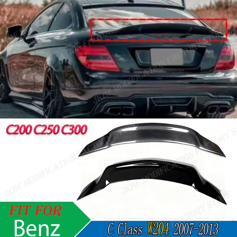

For Mercedes Benz C Class W204 C200 C250 C300 2007-2013 4 Door R Style Rear Trunk Spoiler Wing Lip Splitter Tail Fin Body Kit