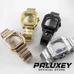 38mm NH35 Square PVD 316L Steel Watch Accessories Santos Modification Parts for NH35 4R35 NH36 Movements Suitable for 27mm Dial