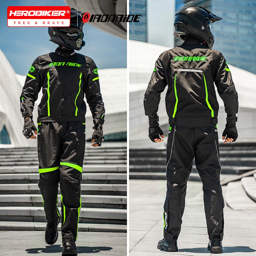 

Motorcycle Jacket With Protective Gear Windproof Motocross Pants Motorbike Riding Clothing With Windproof Riding Wear-Resistant