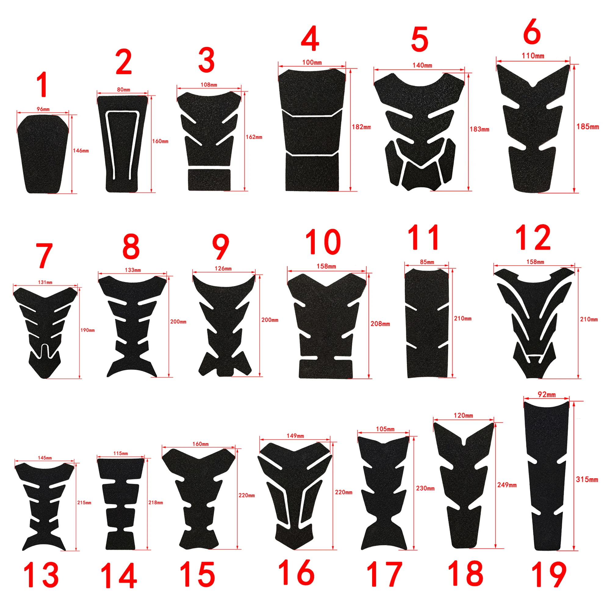 1pcs Universal Motorcycle Oil Gas Fuel Tank Protector Pad Cover Sticker Fishbone TankPad Decals For Yamaha Suzuki Honda Kawasaki