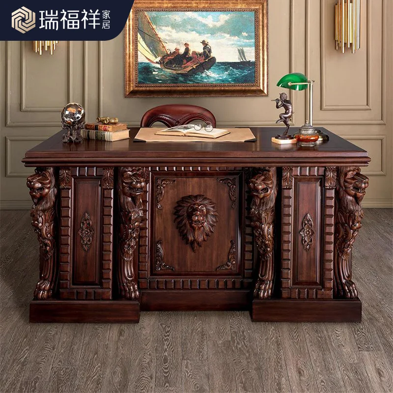CX solid wood, computer desk European president, desk villa large apartment 1.8 meters AG202