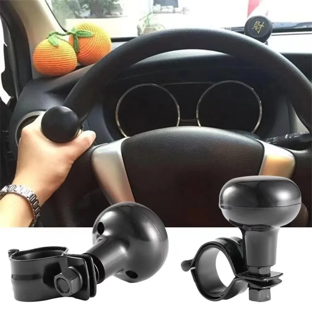 For All Vehicle Types Universal Car Steering Wheel Power Ball - Adjustable Metal Steering Assist Device, Easy Turning Helper