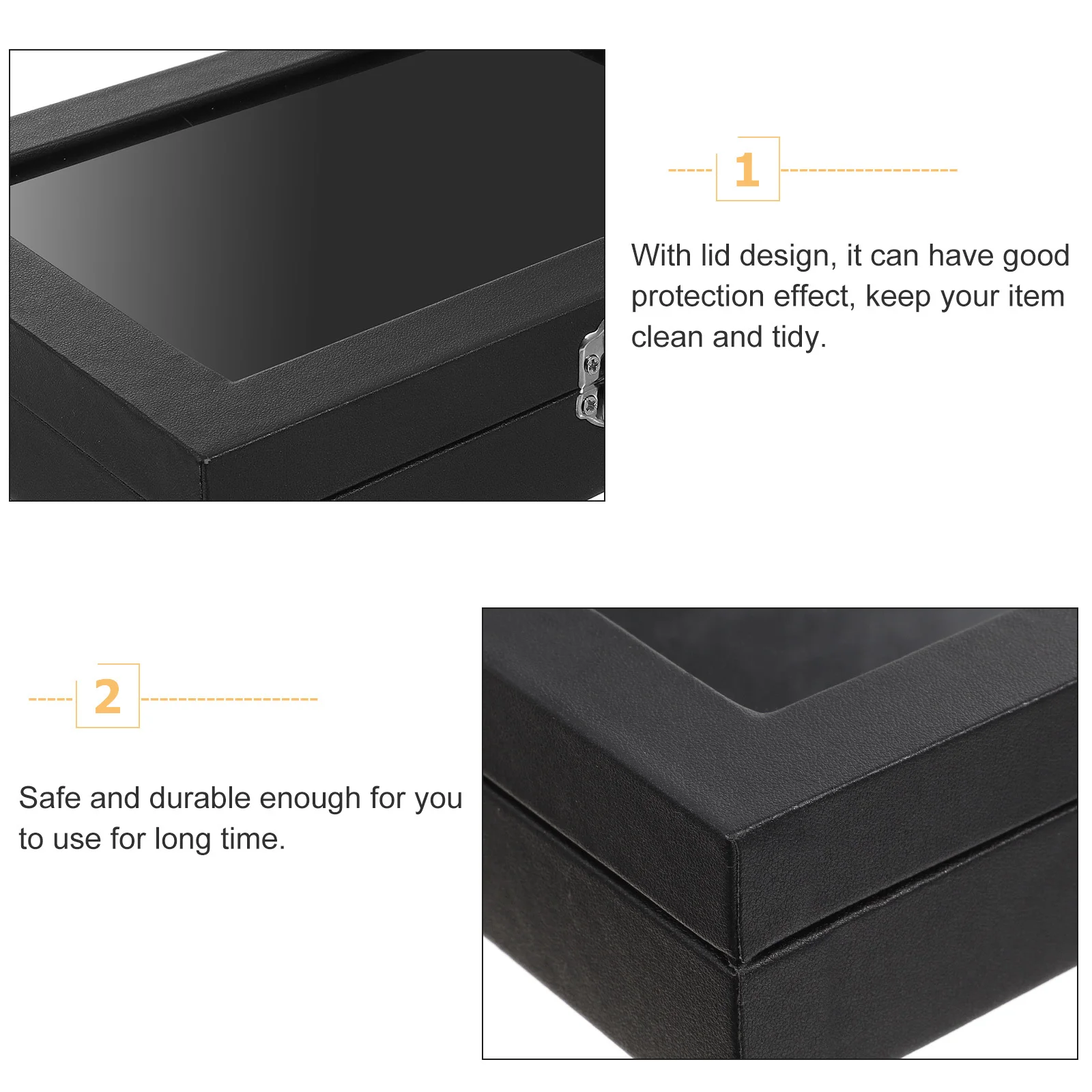 

VALICLUD Badge Box with Lid Pin Display Case Brooch Storage Organizer for Medals Jewelry Collection