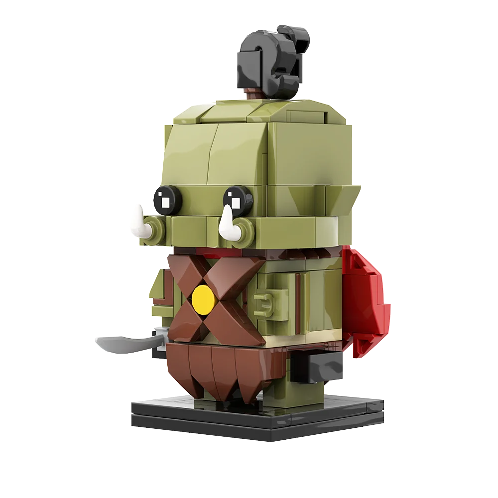 Gobricks MOC Game Action Figure Orc Brickheadzs Building Block set Biologicals Beast educazione fai da te giocattoli in mattoni per regalo per bambini