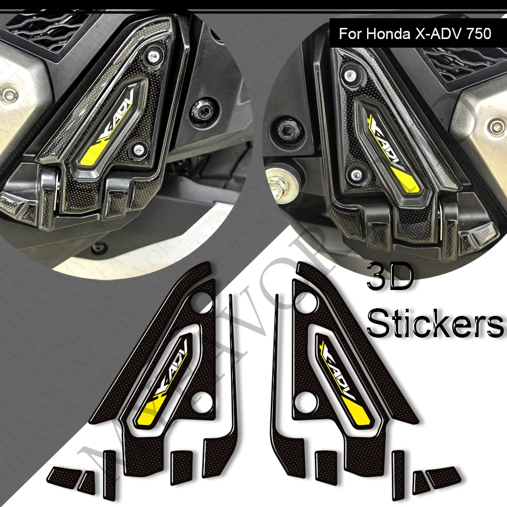 لهوندا X-ADV XADV X ADV 750 2025 مغامرة دراجة نارية خزان الوسادة عجلات الركبة الجسم الحاجز شل عدة ملصقات حامي الشارات