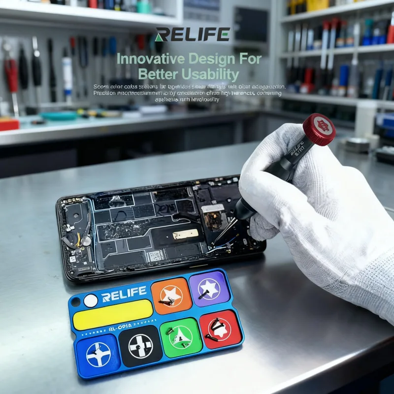 

RELIFE RL-091A Magnetic Screw Tray Anti-Loss Aluminum Case For Organizing Nuts, Bolts, Screws, And Magnetizing Bits Efficiently