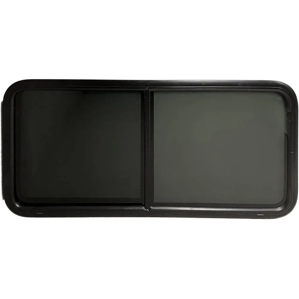 

Horizontal Slider RV Window with Screen for Tiny Houses, Camper Window Clamp Ring Included, Suitable for Teardrop Trailer Replac