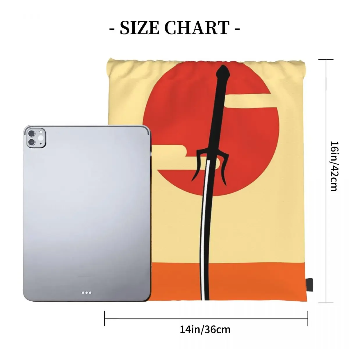 Samurai Champloo Minimal Backpacks Portable Drawstring Bags Drawstring Bundle Pocket Sundries Bag BookBag For Travel Students