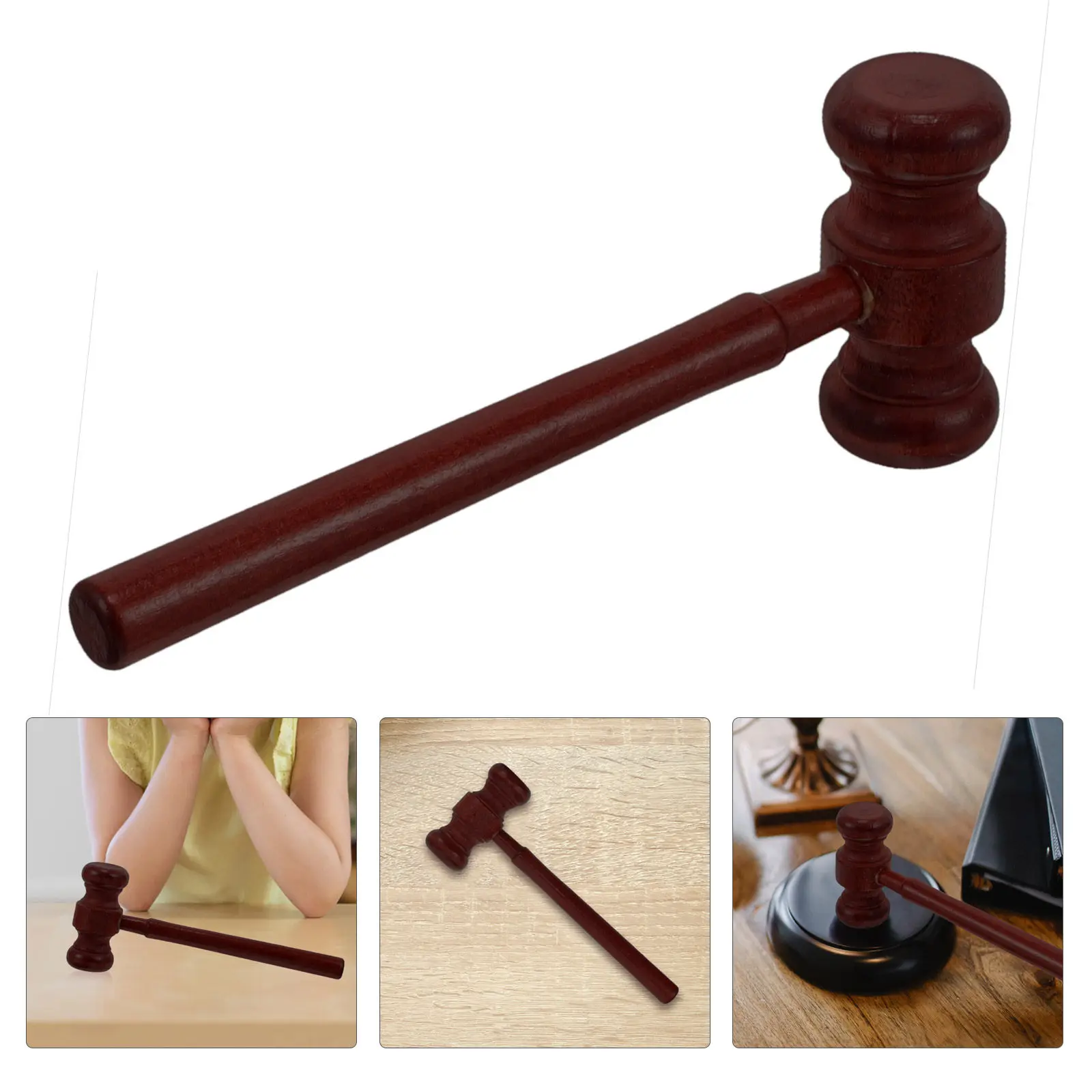 Wood Judge Hammer Gavel Court Hammer Auction Gavel Cosplay Role Play Prop 's Hand Eye Coordination Gift