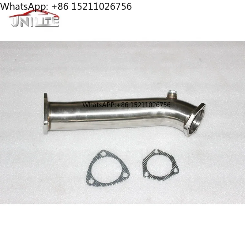 High quality SS304 Exhaust Down Pipes for A udi A4 A6 1.8T 76mm tube