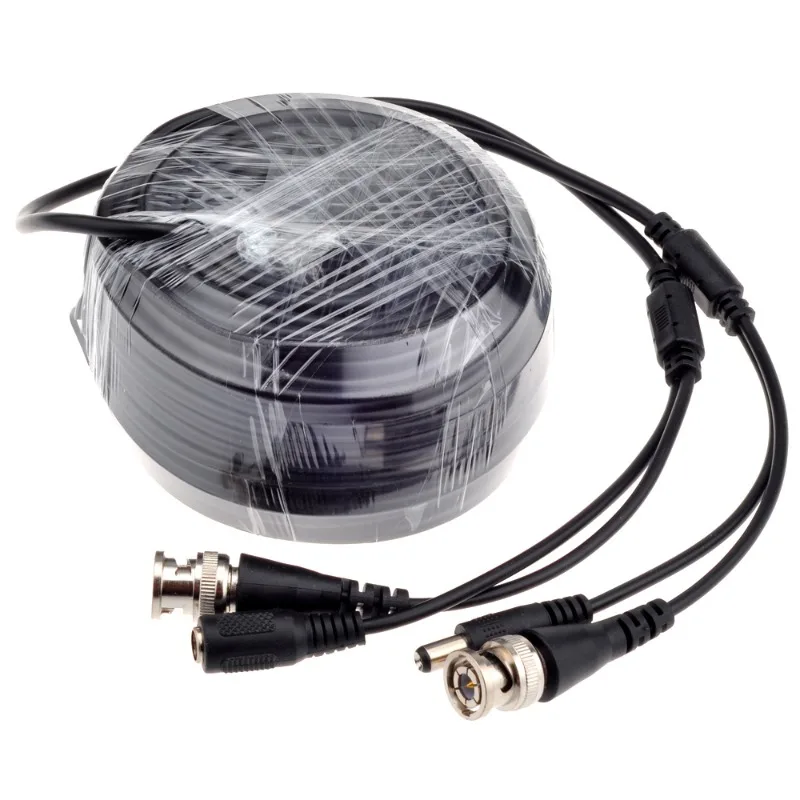 ESCAM BNC Cable 5M/10M/15M/20M/30M/40M/50M Optional CCTV Cable Video Output DC Plug Cable for AHD/Analog BNC System DVR Kit