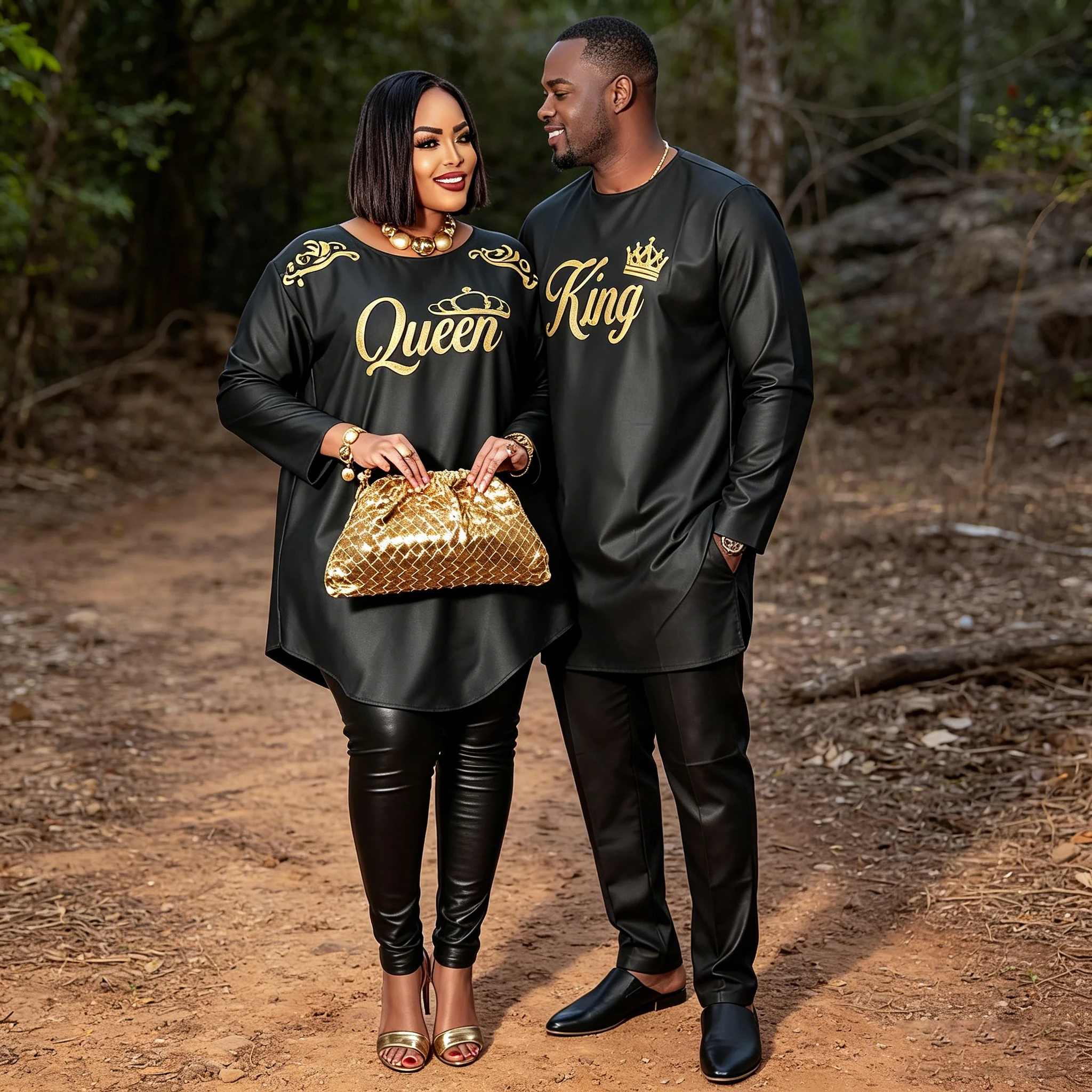 アフリカのカップル向け女性用プラスサイズ刺繍デザインロングドレス（スカーフ付き）