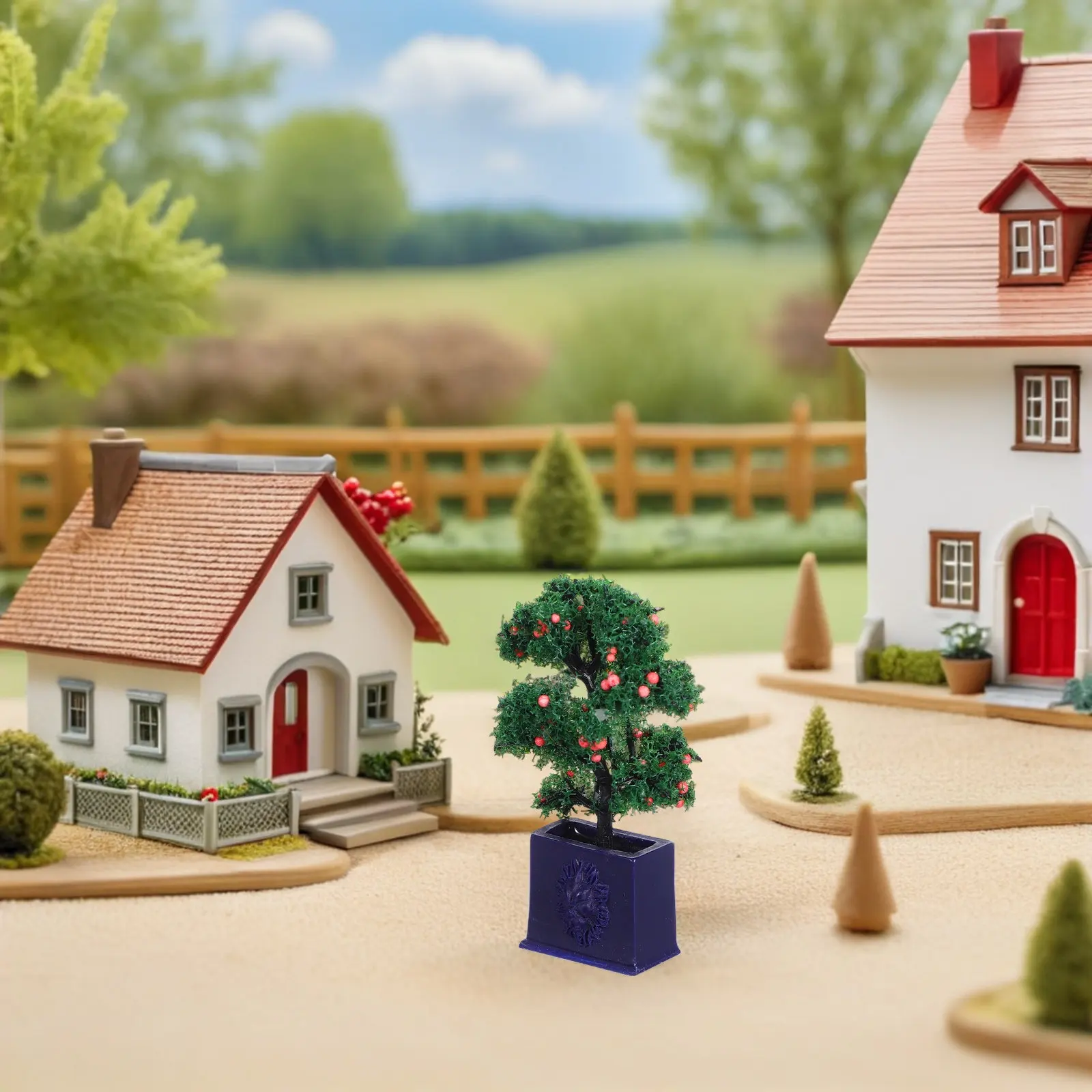 

3Pcs Miniature Potted Artificial Fruit Trees Realistic Fake Indoor Plants for Dollhouse Crafts Photography Props Decorative Mini