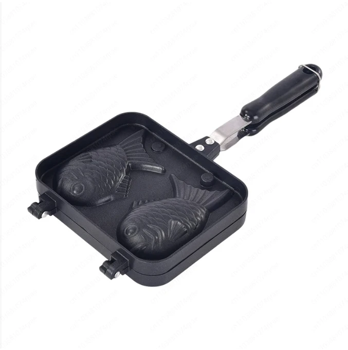 Double Fish Cake Mold Non Stick, DIY Taiyaki & Waffle Maker, Cartoon Shaped Cake Pan for Home Bakery & Kids Baking
