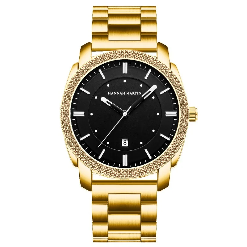 2024 New Men's Business Style Stainless Steel Strap Waterproof Watch Luxury Brand Quartz Watch Relogio Masculino Delivery Box