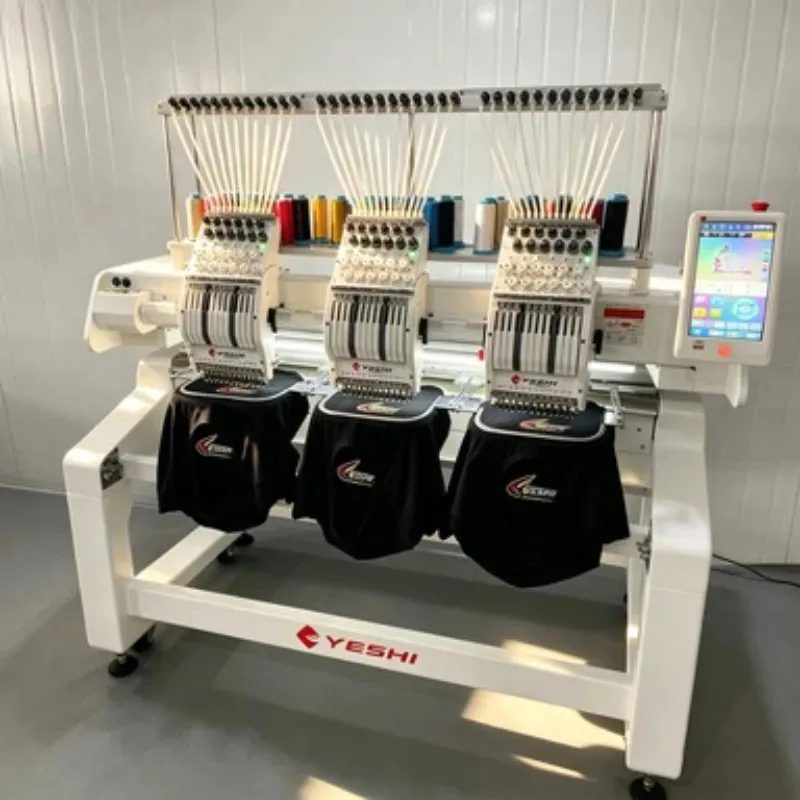 Industrial Embroidery Machinery 4 Heads 15 Needles High Efficiency Embroidery System for Garment Factory 1200RPM