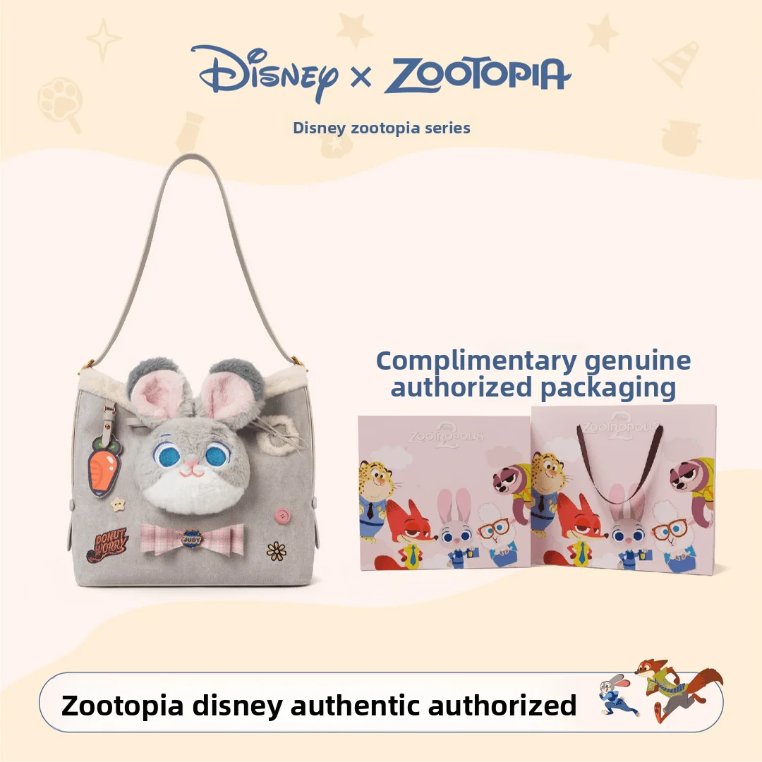 

Disney Zootopia Judy Hopps Tote Bag Women's New Edition Fuzzy Cartoon Large Capacity Woman Luxury Makeup Bags High End Bag