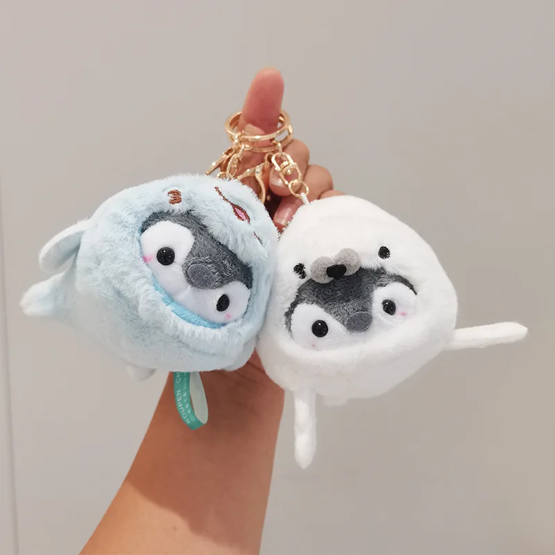 

Cartoon Penguin Plush Doll Keychains for Women Cute Plush Penguin Keyring Creative Taiyaki Design Car Keychains for Girls Gifts