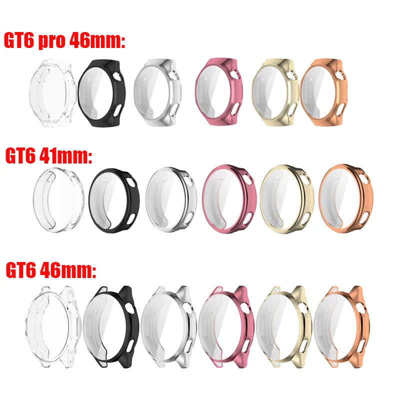 Soft TPU Protection Cover Full Screen Protection Case For Huawei Watch GT 6 Pro 46mm 41mm GT6 Accessories
