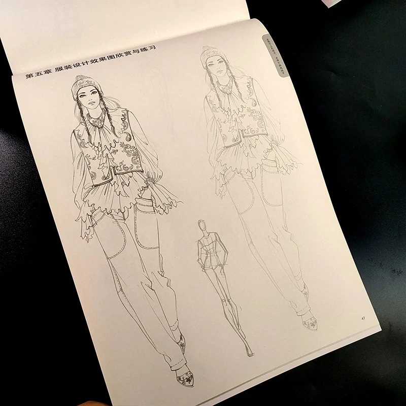 Clothing Design Painting Practice Book: Traceable Templates and Step by Step Guide for Over 100 Body Postures