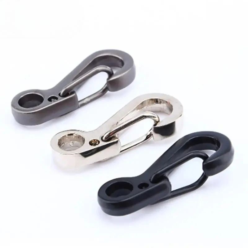 

4pc EDC Mini Stainless Steel Key Buckle Snap Spring Clip Hook Carabiner Keychainl Buckle Clip Outdoor Tools Camping & Hiking