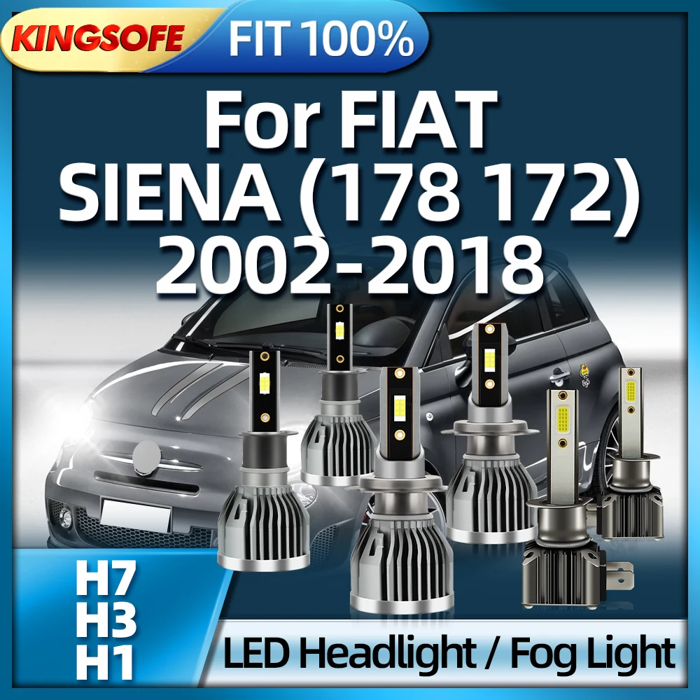 

KINGSOFE H7 H3 Led Lamp 110W High Power Car Headlight H1 For FIAT SIENA (178 172) 2002 2003 2004 2005 2006 2007 2008 2009-2018