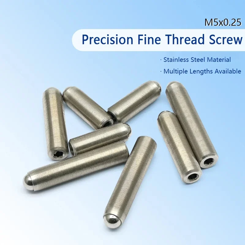 

M5x0.25 Precision Fine Tooth Adjustment Screw Optical Fine Adjustment Thread Auxiliary Screw Laboratory Accessories