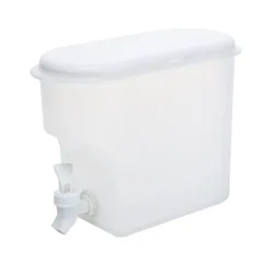 2.5L Plastic Fridge Cold Kettle with 2 Spigots for Fridge, Beverage Drink Dispenser Countertop Water Container