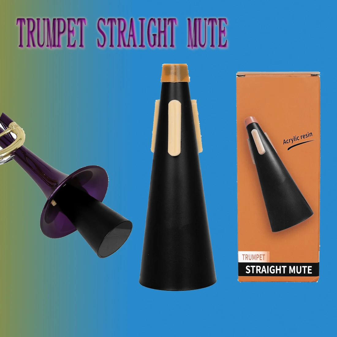

IRIN Trumpet Weakphone Tapered PET Weakphone Non-slip Shock Absorbing Trumpet Wind Music Instrument Trumpet Accessories & Parts