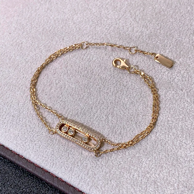 Luxury lucky bead bracelet for women fashion bracelet 18K gold zircon bracelet wedding bride jewelry accessories gift