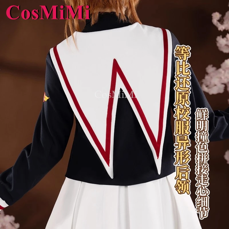 CosMiMi аниме Cardcaptor Sakura Kinomoto Sakura косплей костюм эластичная спина милое изящное платье карнавальная одежда для ролевых игр S-XL