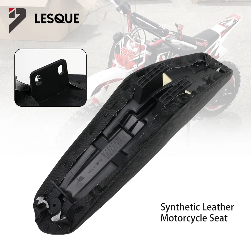 LESQUE Pit Dirt Bike Passenger Seat Cushion Rear Seats Assy Pillion Saddle For 49cc Mini Motocross Kids Dirt Pit Bike Enduro view 2