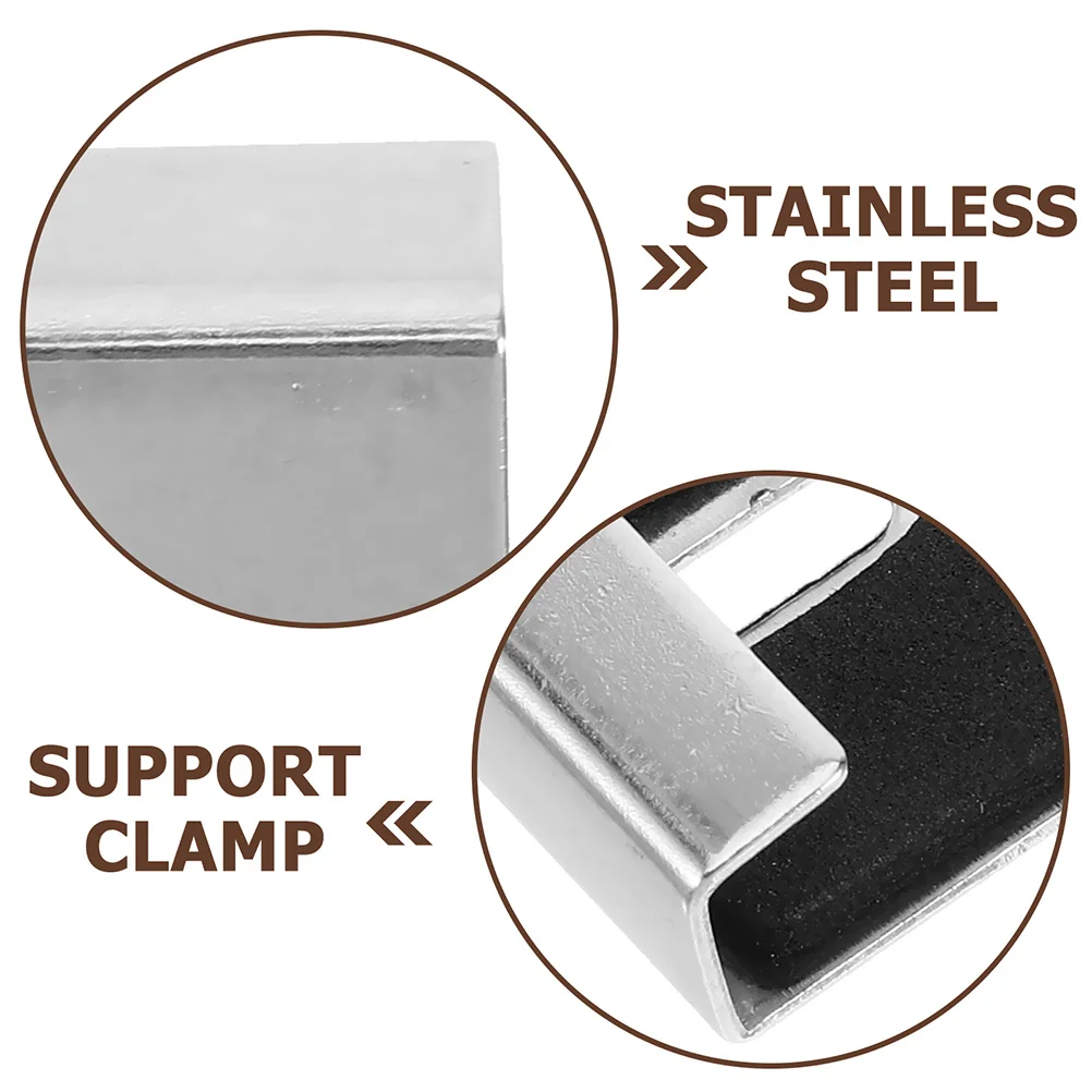 

12Pcs Mirror Fixing Clips Professional Metal Clips for Wall Mounted Frameless Mirrors Heavy Duty Mirror Hangers