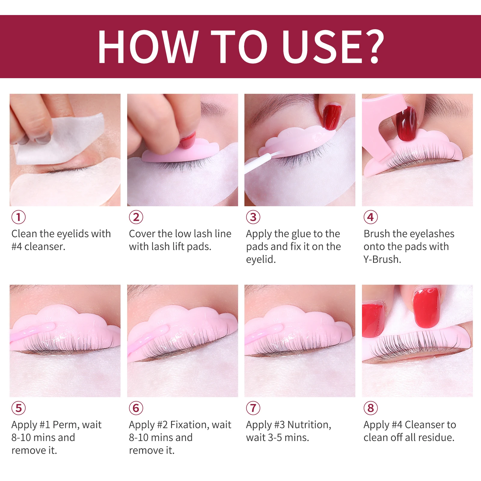 ICONSIGN Wimper Lifting Sachet Set Lash Lift Kit Onafhankelijke Pouch 5 tot 8 Minuten Snelle Wimper Perm Ogen Makeup Tools