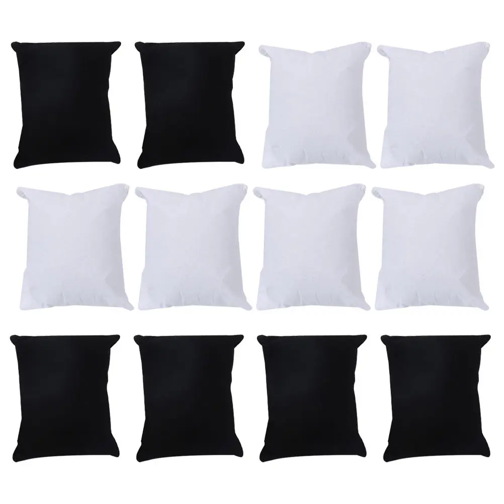 20Pcs Watch Pillows High Quality Jewelry Display Cushions for Bracelet Bangle Holders Black White Watch Pillows