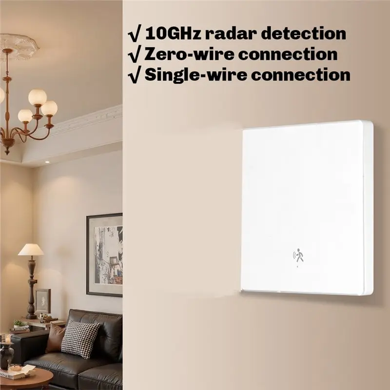 【GIFT】Tuya Zigbee Smart Mm-Wave Radar Human Presence Detector Detection Wall Light Switch Home Neutral Wire 10Ghz