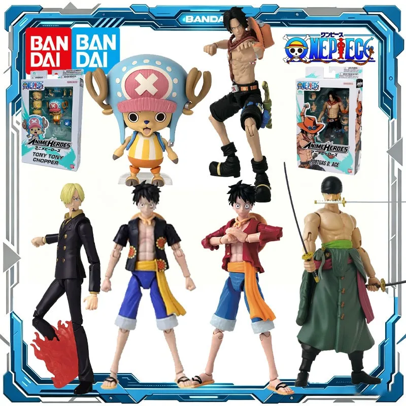 

Bandai Genuine One Piece Anime Heroes Zoro Luffy Sanji Chopper Ace Action Figure Toys for Boys Girls Gift Collectible Model
