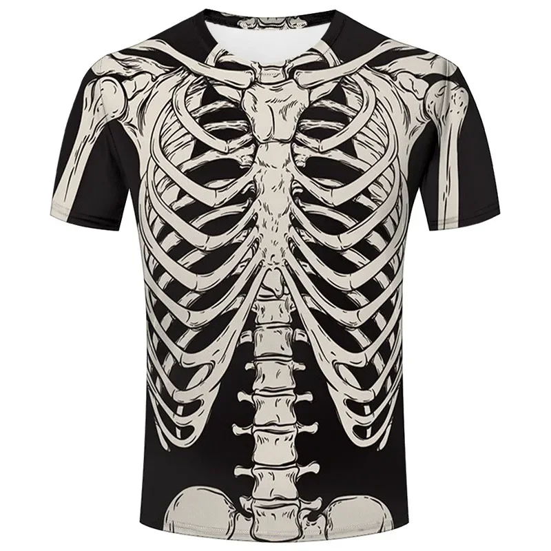 Heiße Neue Sommer 3D Gedruckt Scary Skeleton Junge T-shirt Mode Lässig Spaß Wahl Kurzarm O Hals Große Größe Schnell Trocknend hemd
