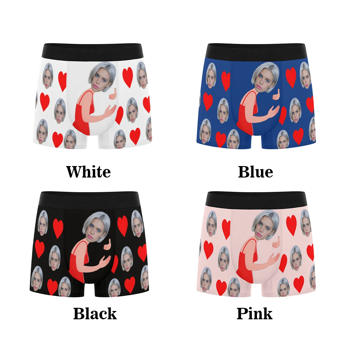 Personalized Face Photo Underwear Custom Boxer Briefs Custom Men Valentine's Day Gift For Husband Anniversary Gift for Dad