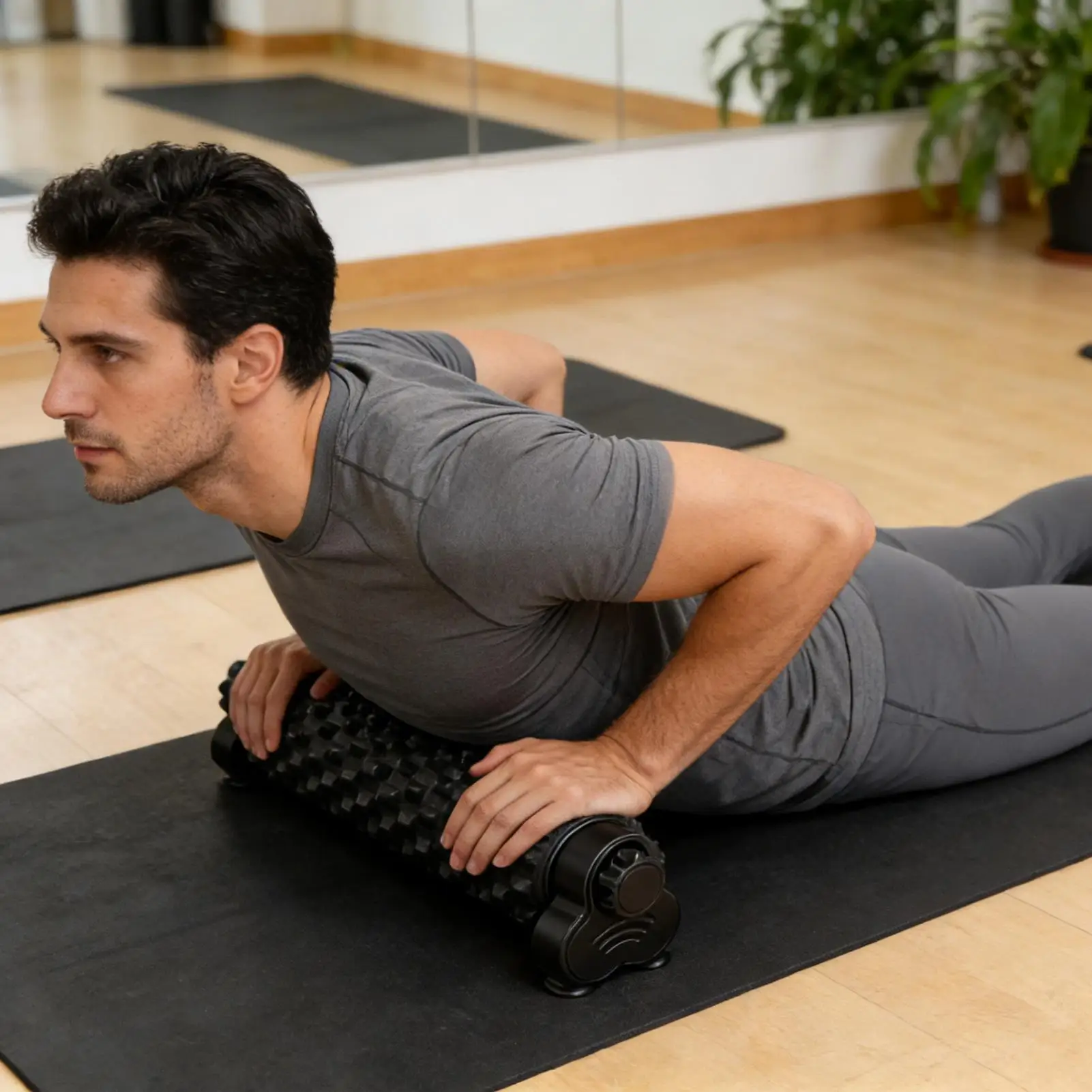 

Exercise Foam Roller Deep Stretching Massage With Suction Cup Body Foam Roller With Holder For Home Gym Yoga Pilates Fitness