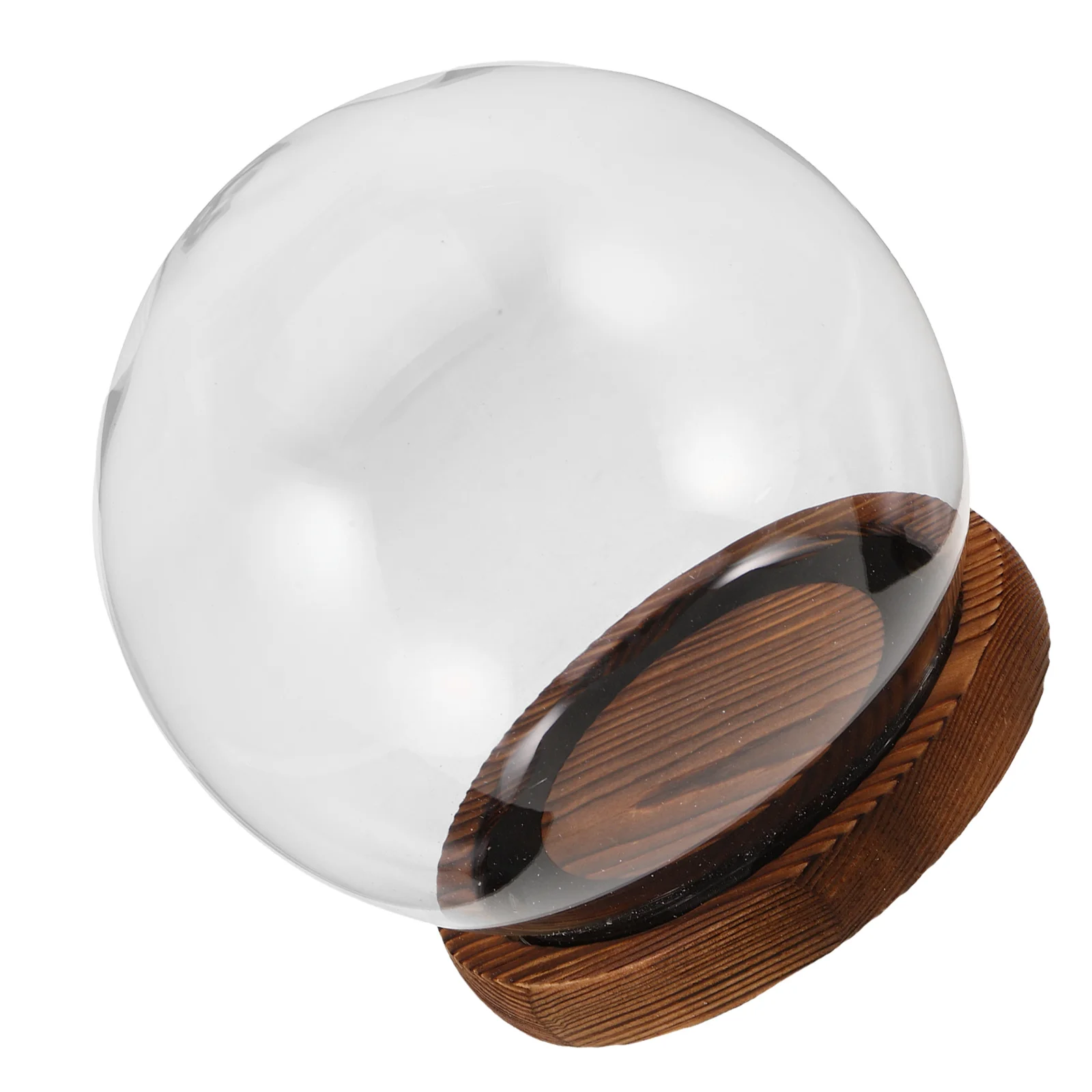 

Clear Glass Cloche Dome with Base for Eternal Flower Protection High Transmittance Display Clean Round Ornament Holder