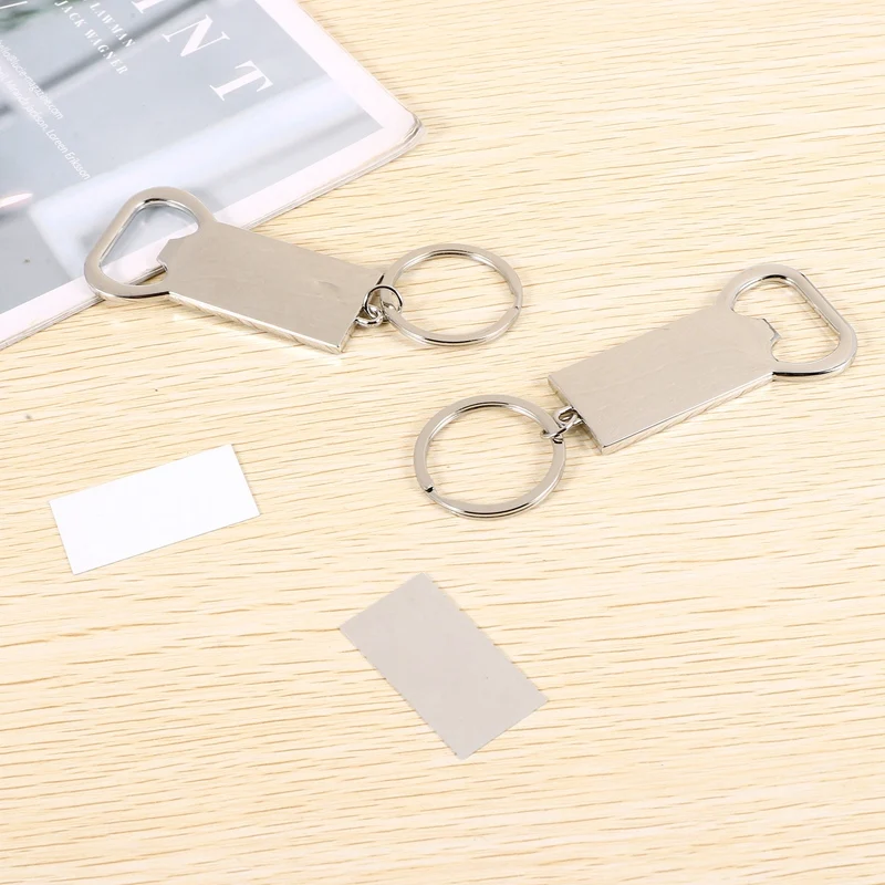 10 قطع من الفراغات لسلسلة المفاتيح التسامي - علبة سلسلة مفاتيح التسامي أو فتاحة زجاجات التسامي المعدنية لنقل الحرارة، مجموعة أ