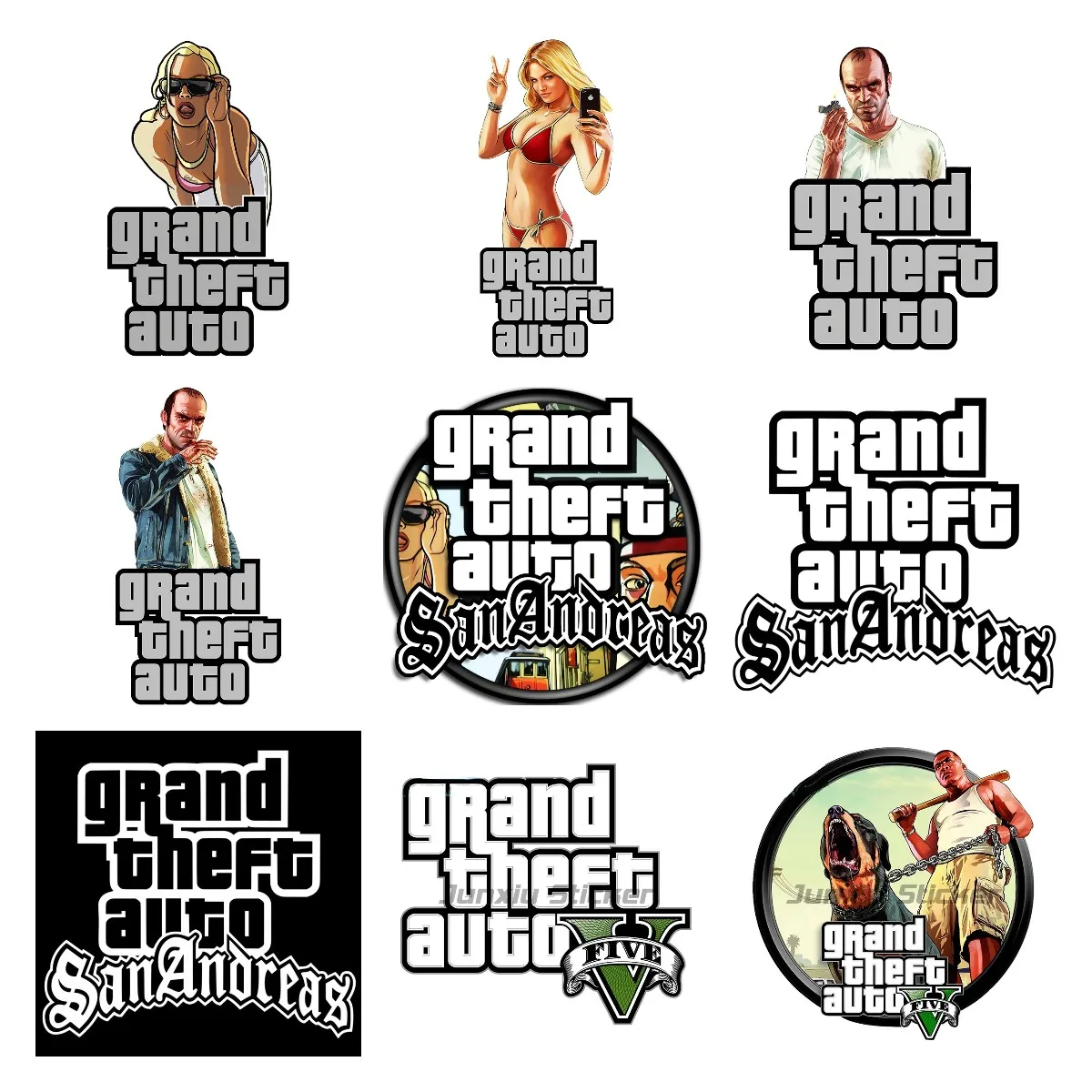 Gta San Andreas Vinyl Graphic Decal Funny Car Stickers Body for  Anime Skateboard Peeker Waterproof Camper JDM